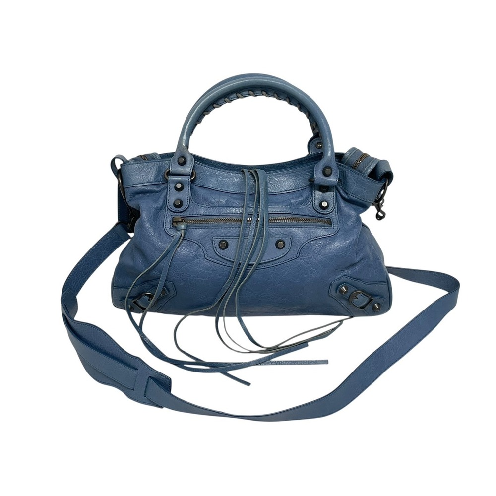 Balenciaga handbag leather The Town blue - Picture 2 of 9